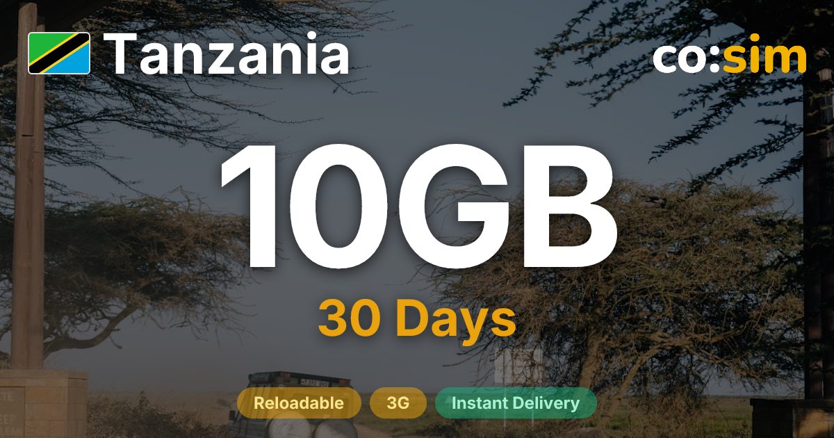 Tanzania eSIM — 10GB