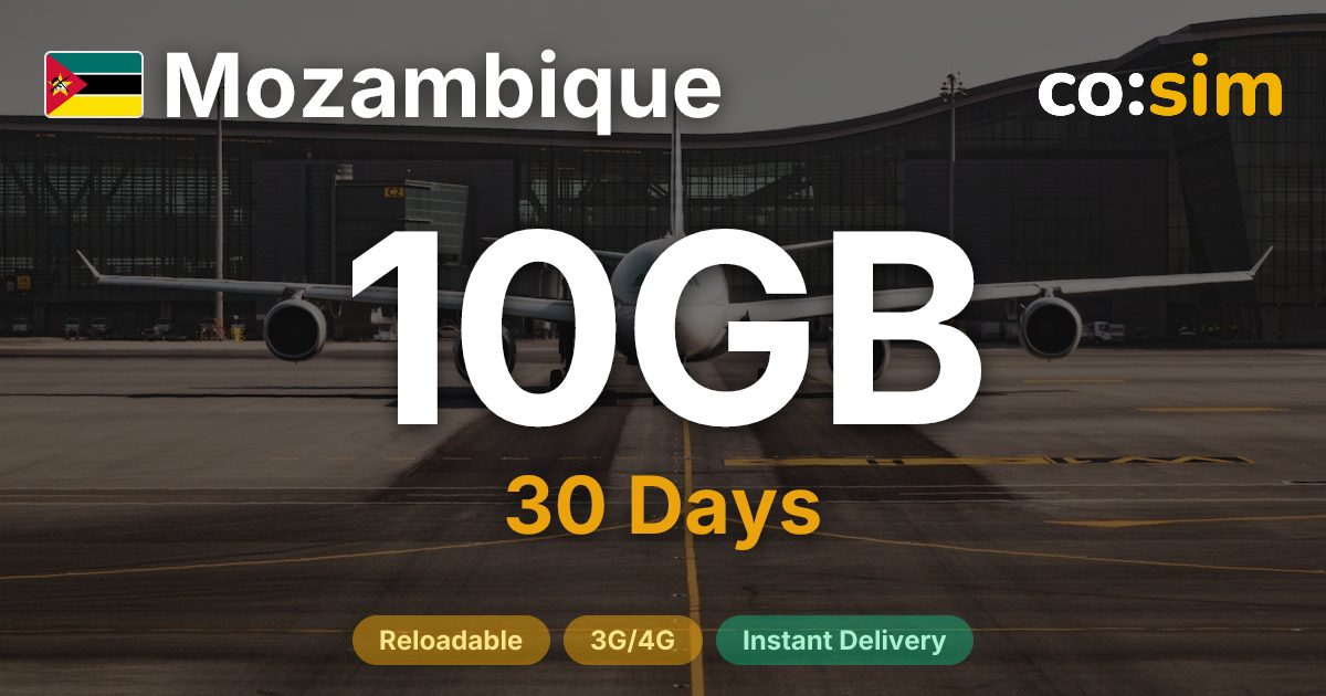 Mozambique eSIM — 10GB