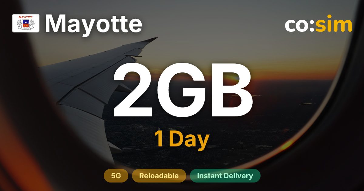 마요트 eSIM — 2GB+∞