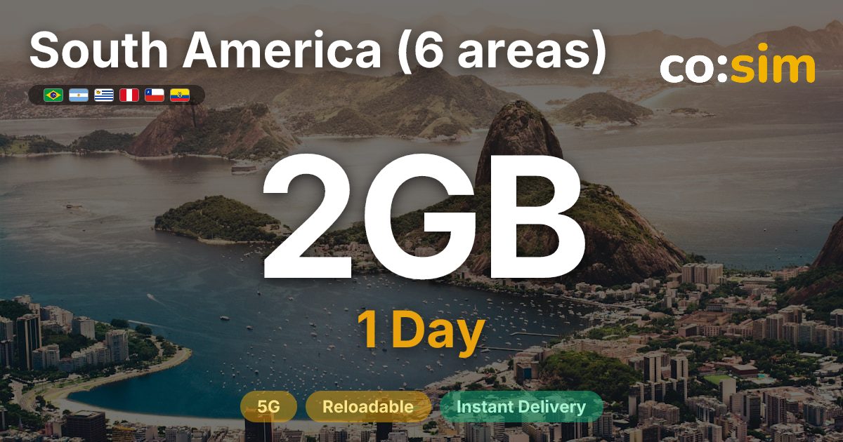 South America (6) eSIM — 2GB+∞
