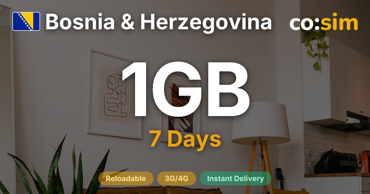 Bosnia & Herzegovina eSIM — 1GB