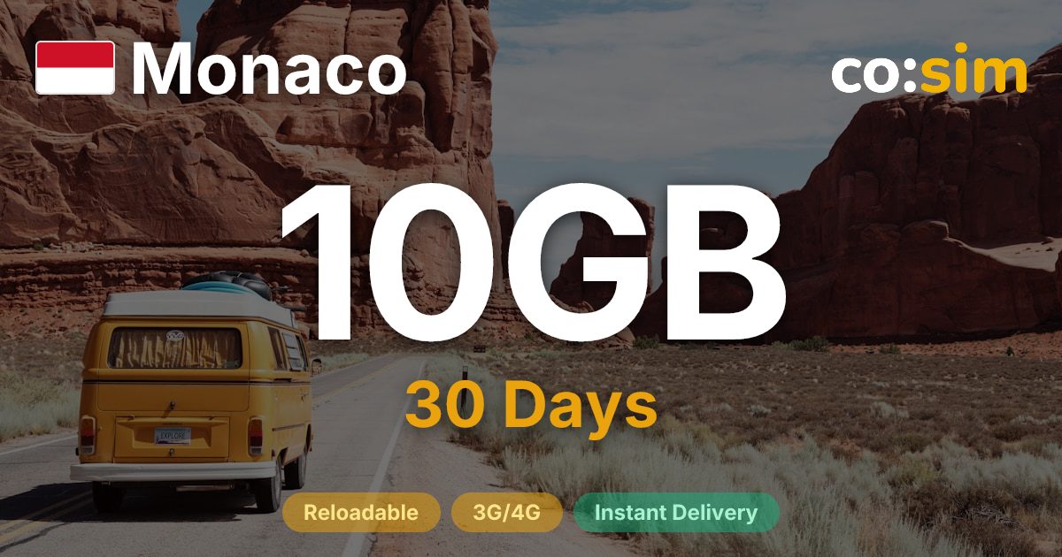 Monaco eSIM — 10GB