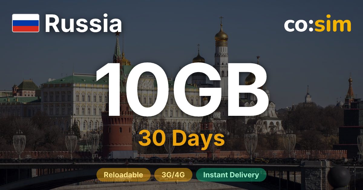 Russia eSIM — 10GB