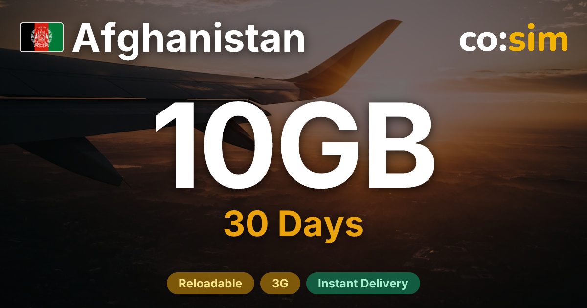 Afghanistan eSIM — 10GB