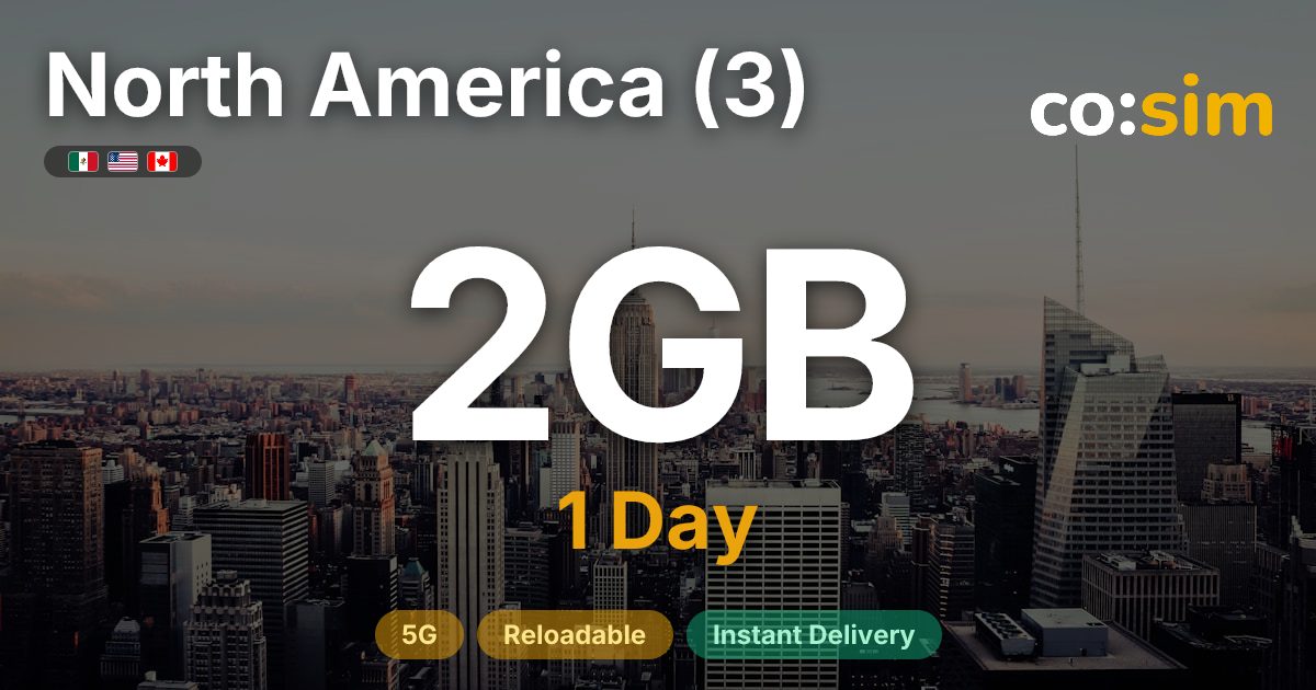 North America (US · CA · MX) eSIM — 2GB+∞