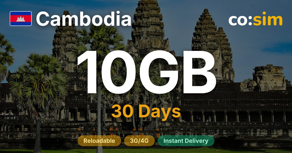 Cambodia eSIM — 10GB