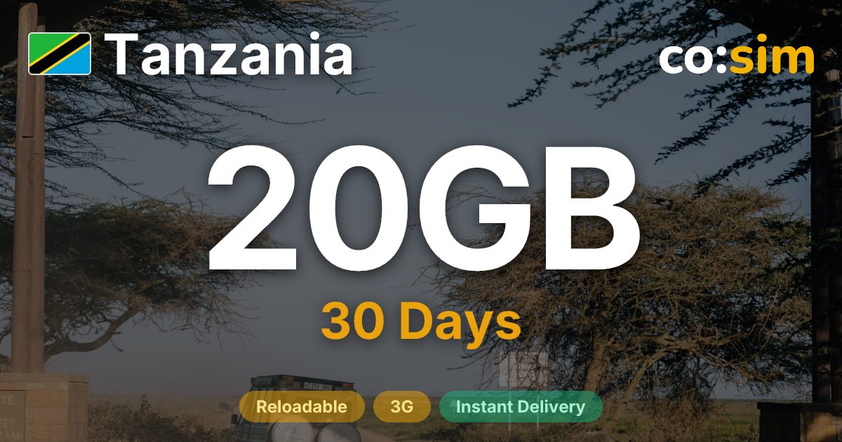 Tanzania eSIM — 20GB