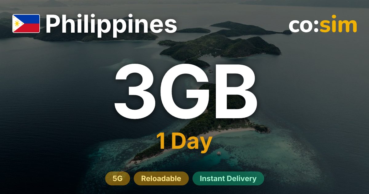 Philippinen eSIM — 3GB+∞
