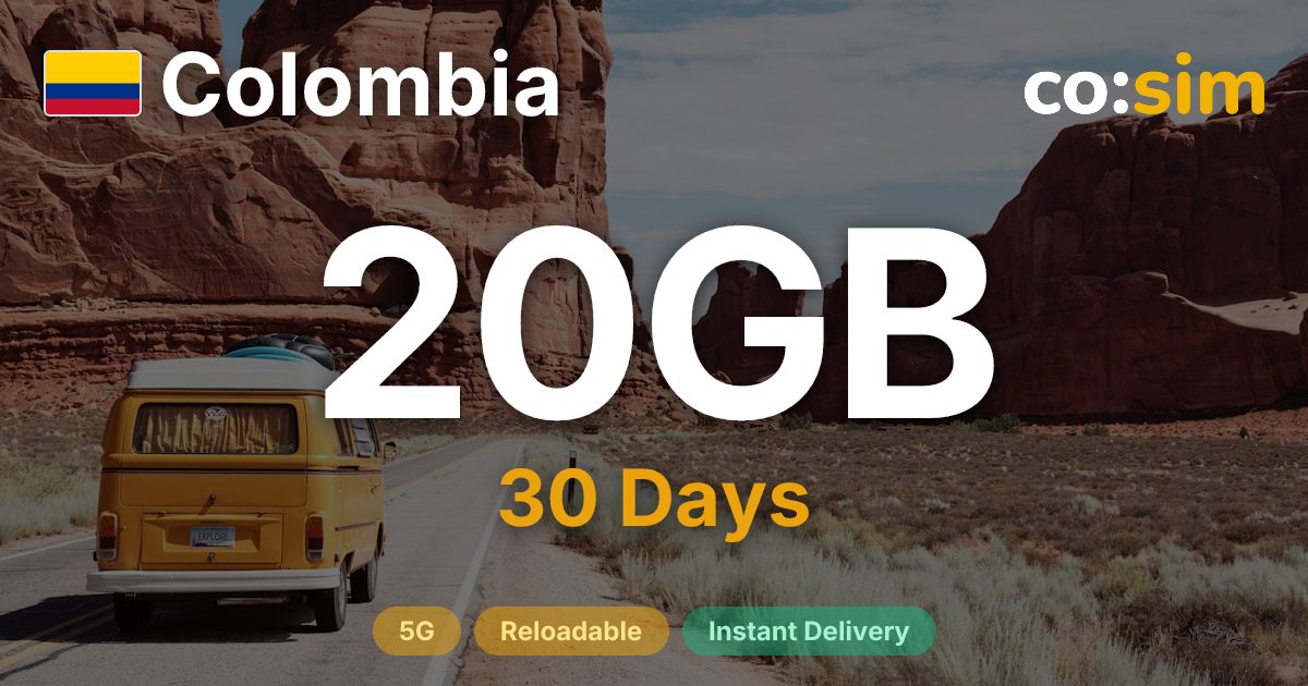 Colombia eSIM — 20GB