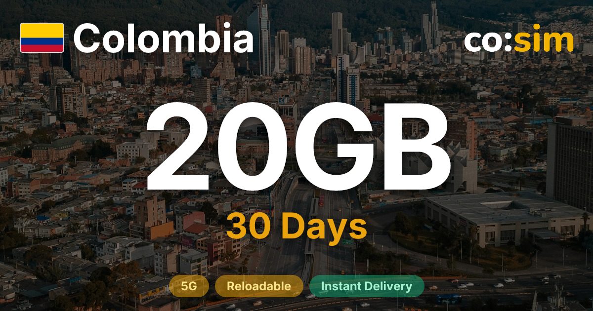 Colombia eSIM — 20GB