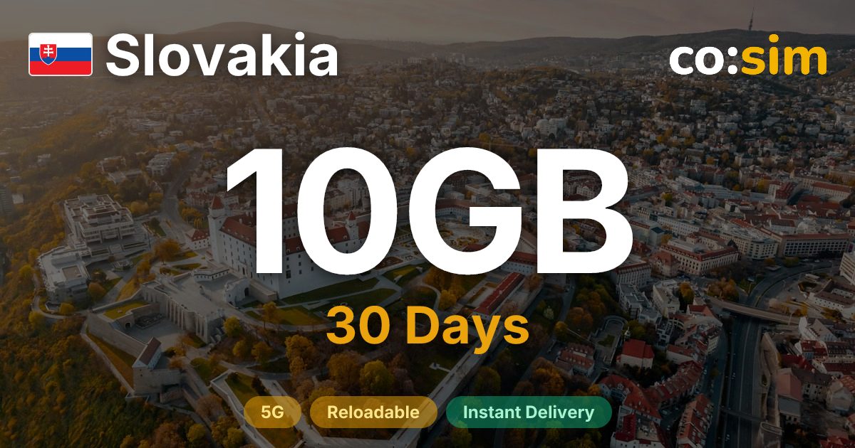 Slowakei eSIM — 10GB