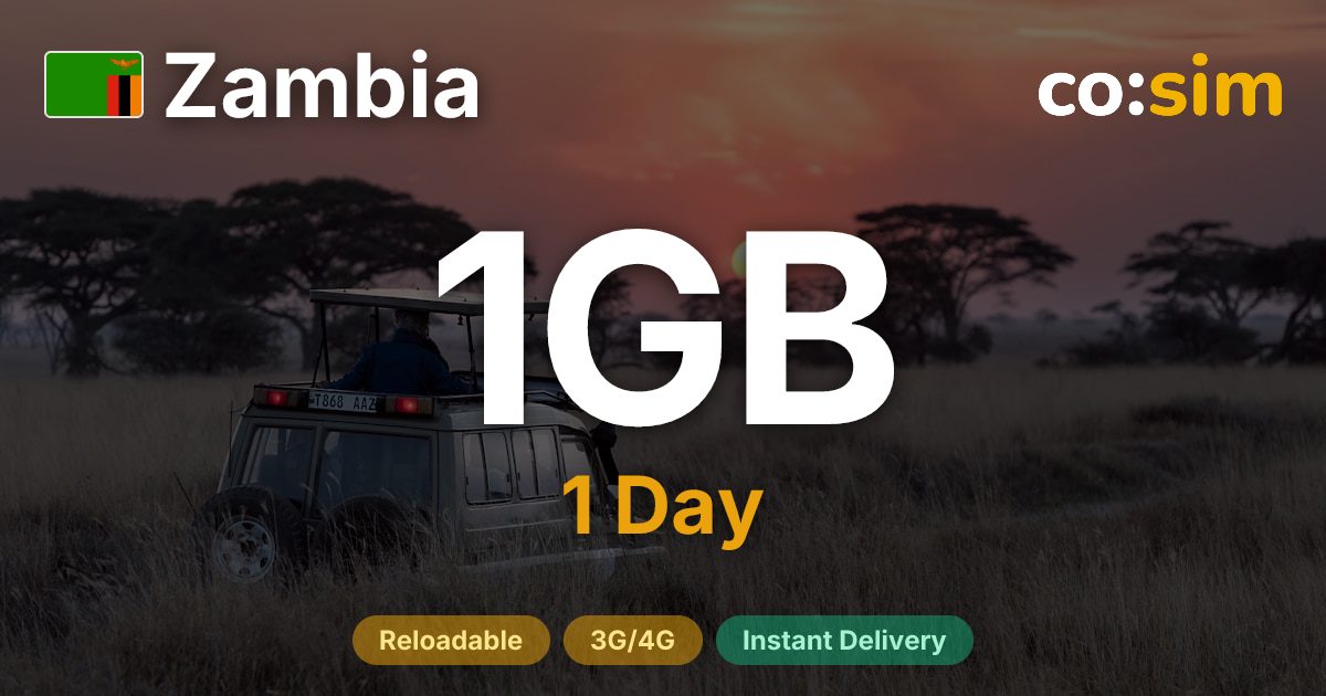 Zambia eSIM — 1GB+∞