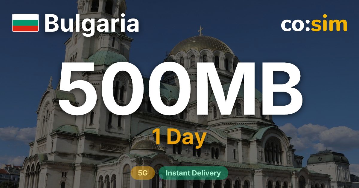 保加利亞 eSIM — 500MB+∞