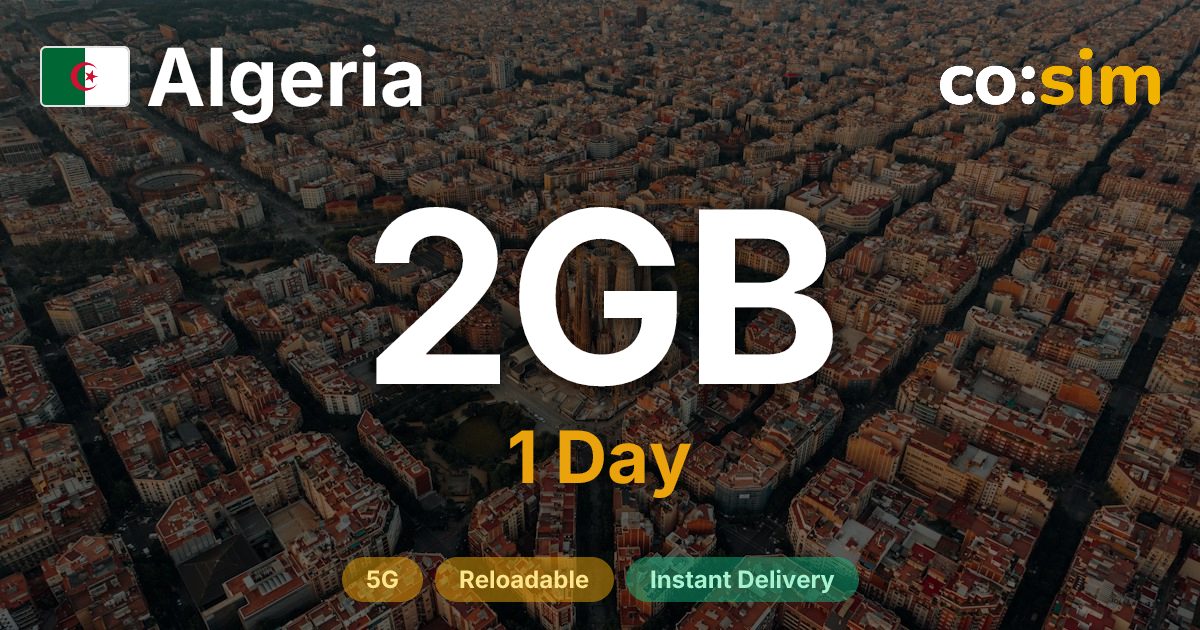 Algeria eSIM — 2GB+∞