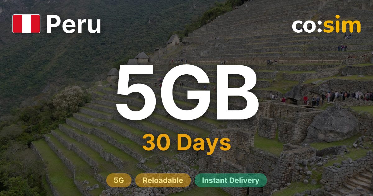 Peru eSIM — 5GB