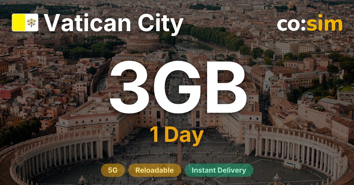Vatican City eSIM — 3GB+∞