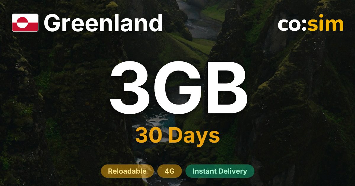 Groenlandia eSIM — 3GB