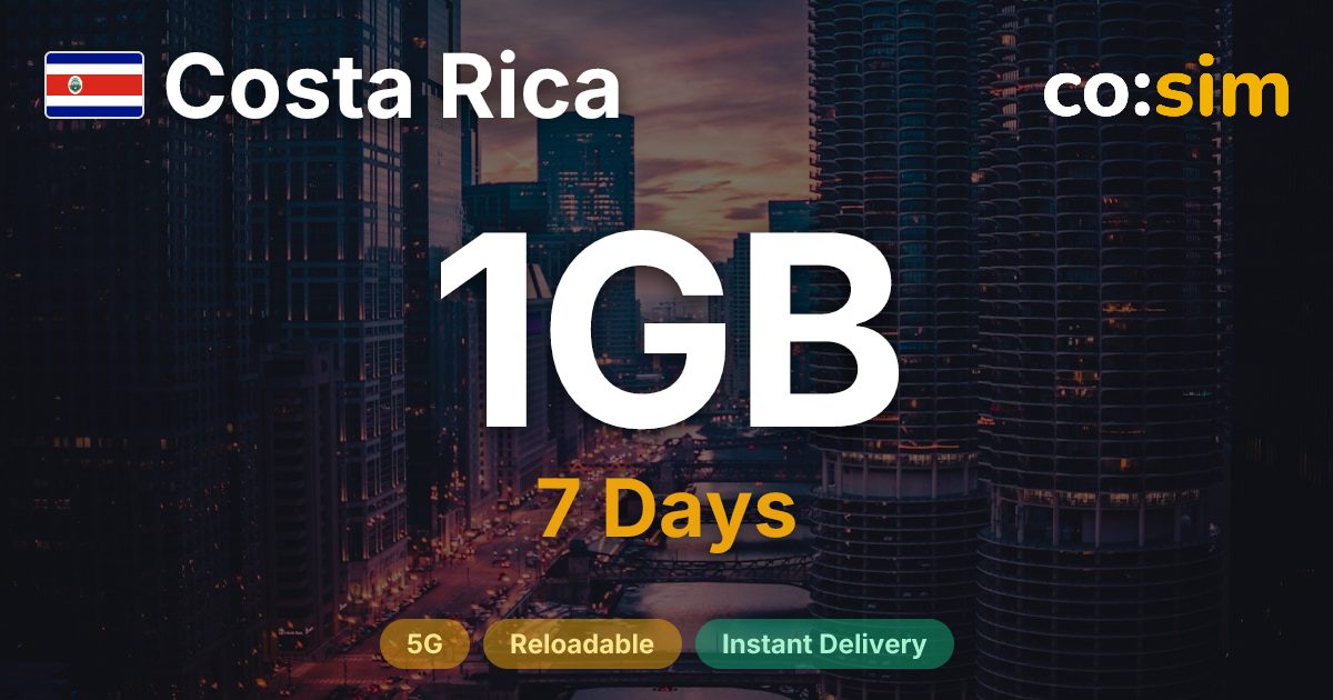 Costa Rica eSIM — 1GB