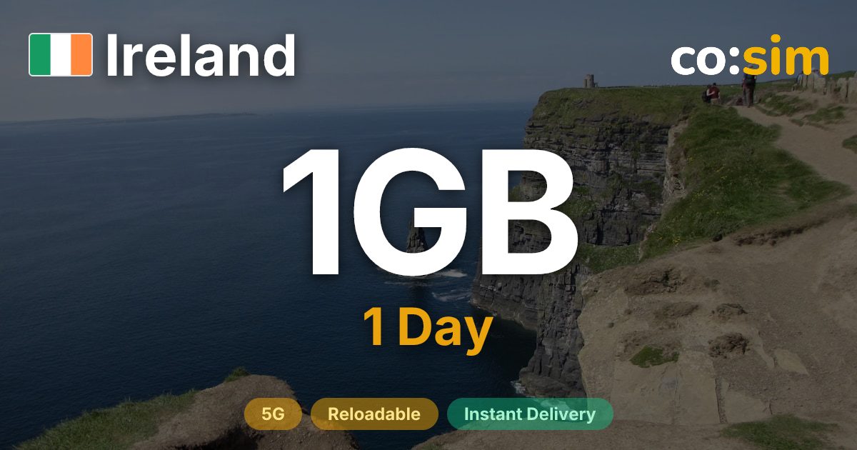 Ireland eSIM — 1GB+∞