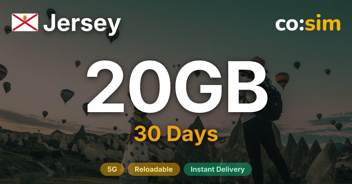 Jersey eSIM — 20GB