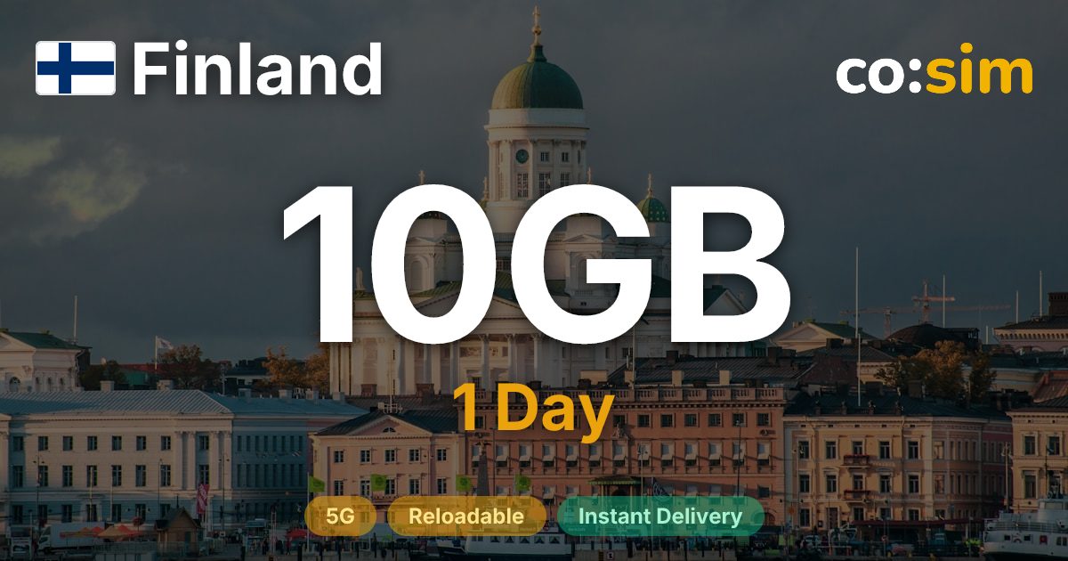 핀란드 eSIM — 10GB+∞