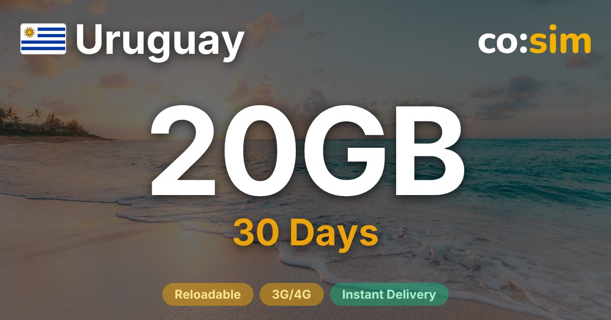 Uruguay eSIM — 20GB