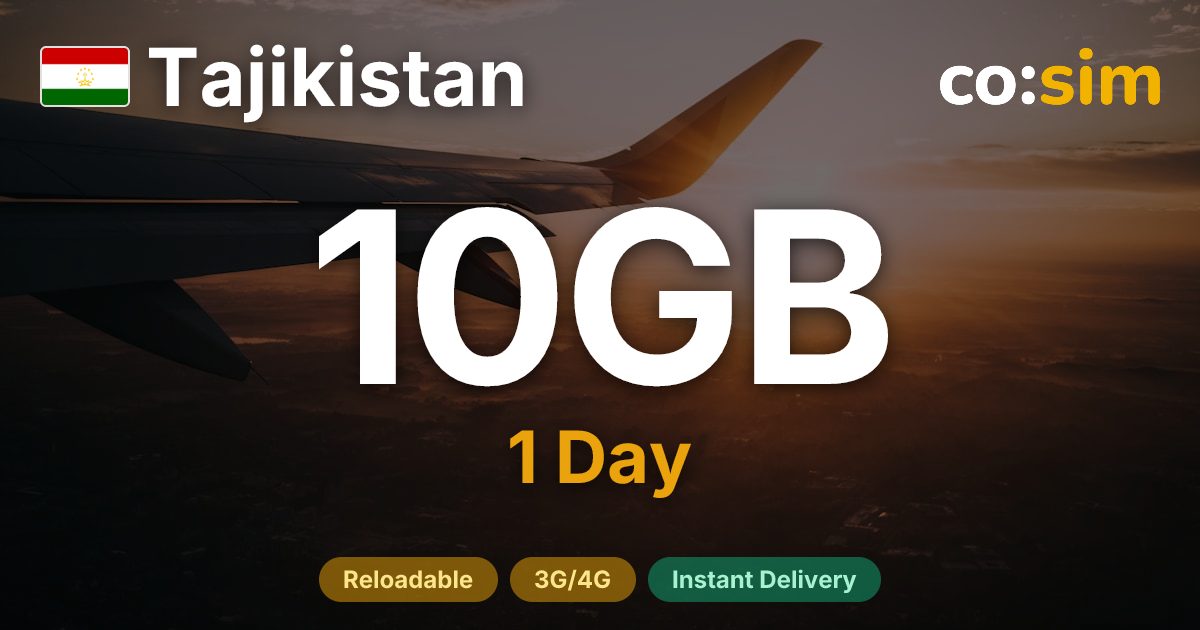 Tajikistan eSIM — 10GB+∞