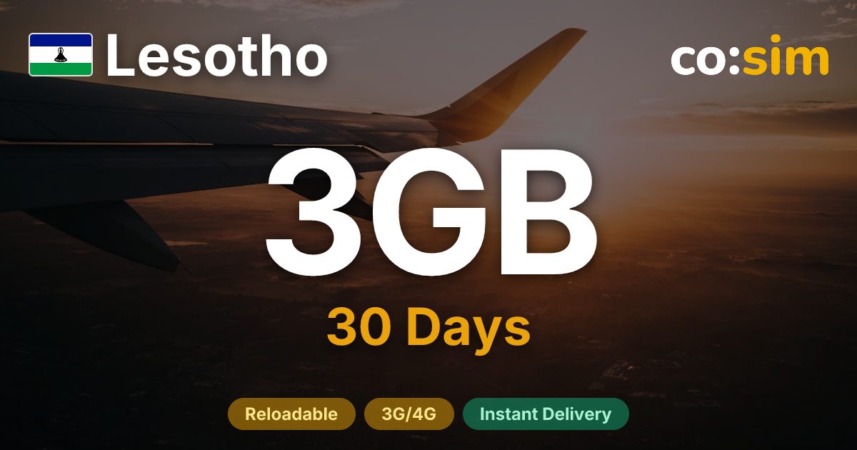 레소토 eSIM — 3GB