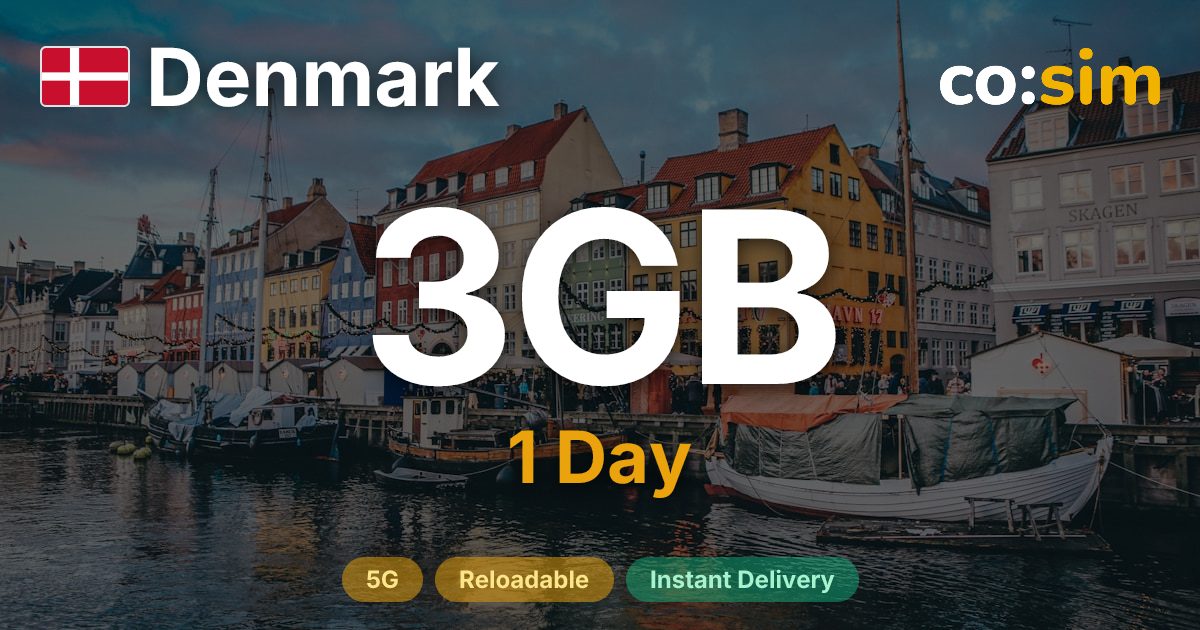 Danemark eSIM — 3GB+∞