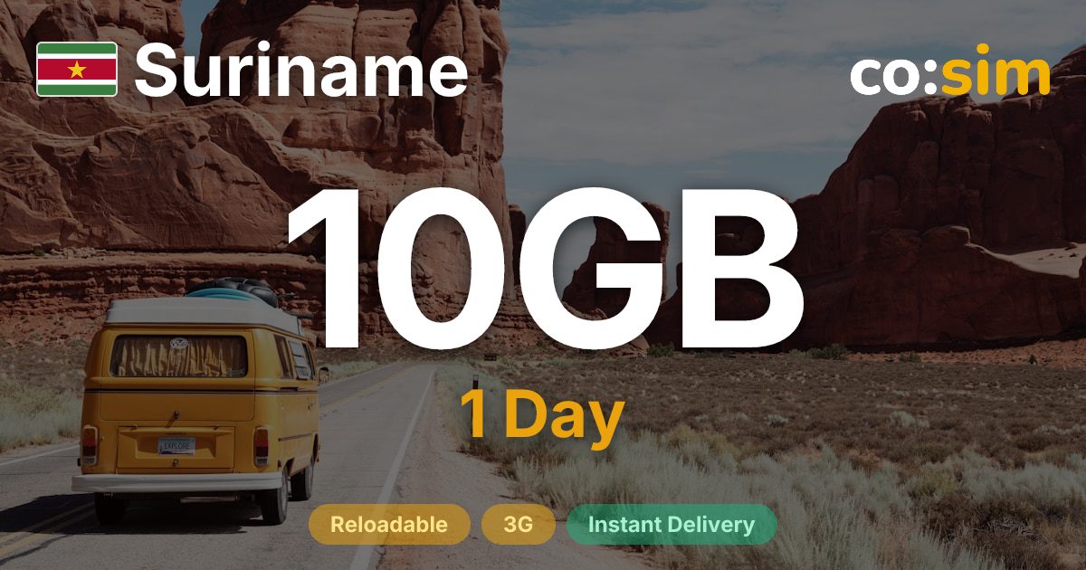 수리남 eSIM — 10GB+∞