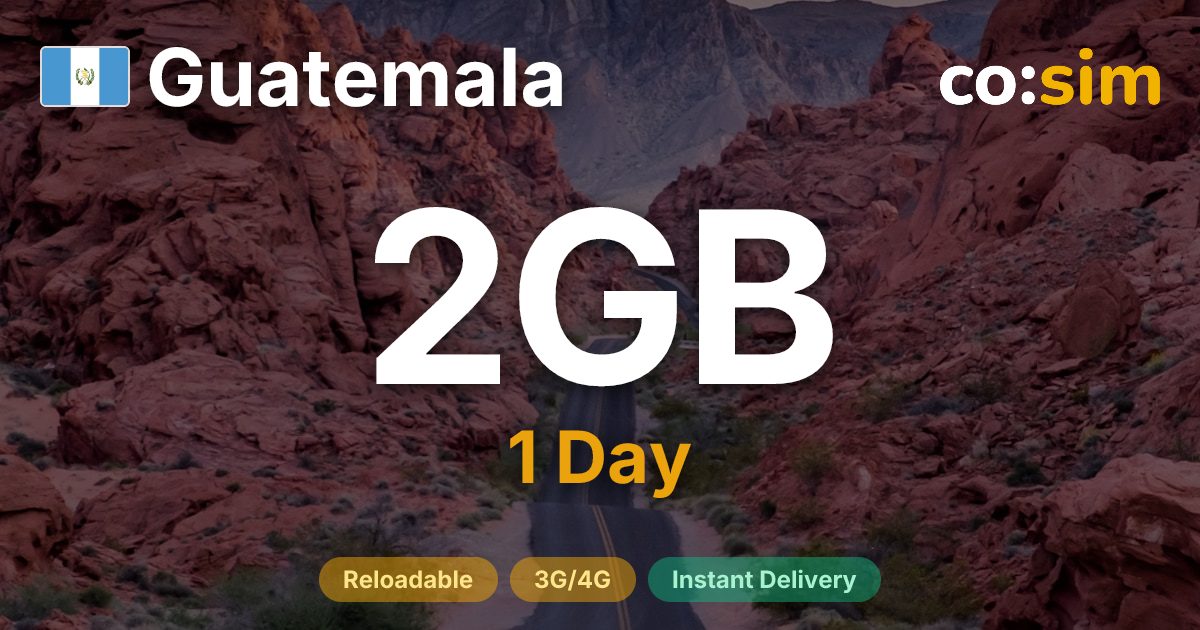 과테말라 eSIM — 2GB+∞