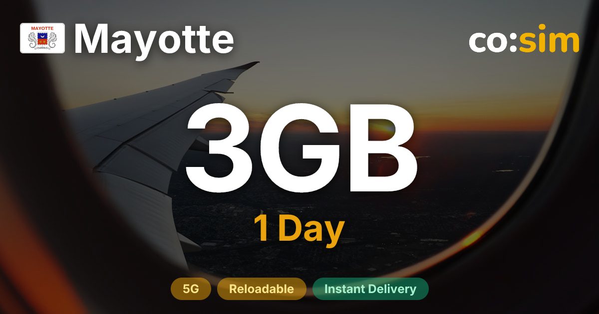마요트 eSIM — 3GB+∞
