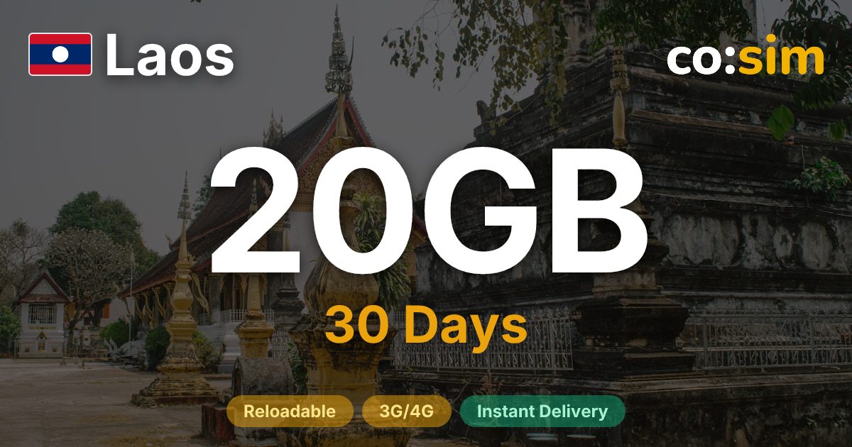 Laos eSIM — 20GB
