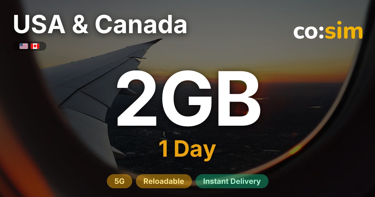 États-Unis et Canada eSIM — 2GB+∞