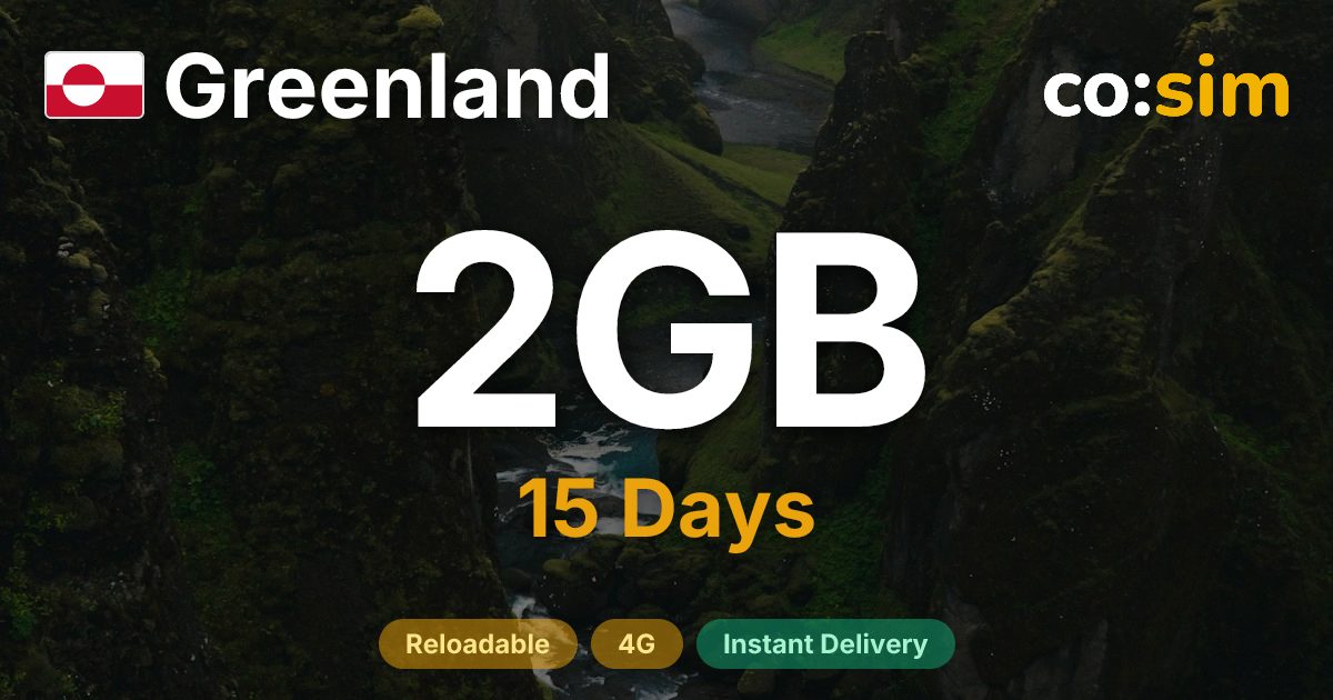 Grönland eSIM — 2GB
