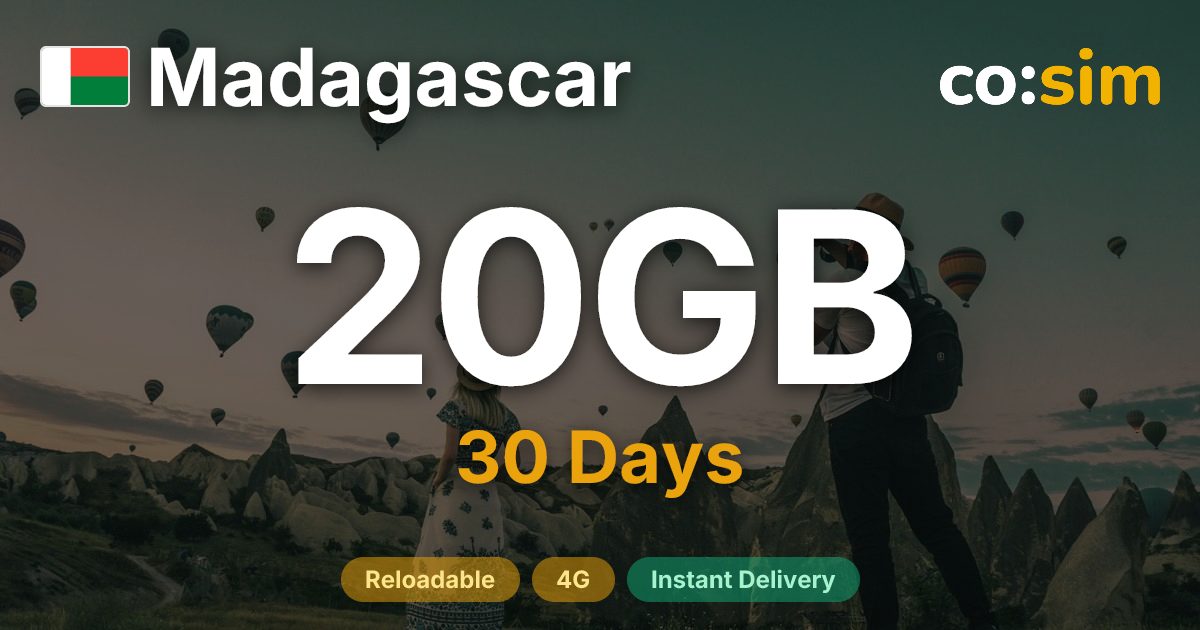Madagaskar eSIM — 20GB