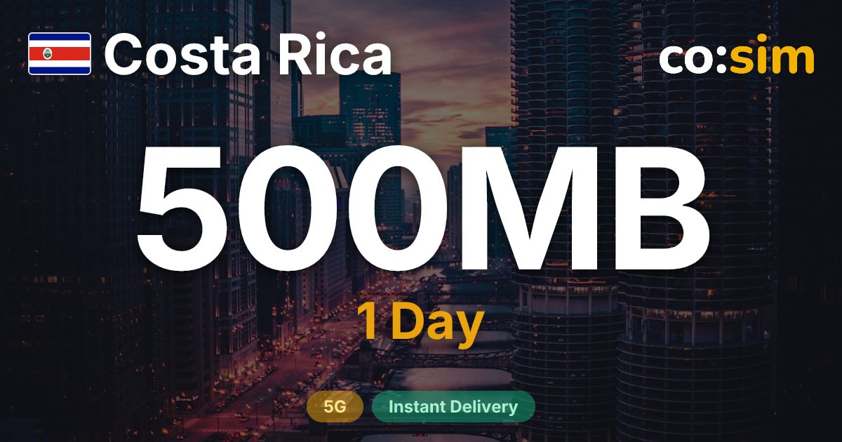코스타리카 eSIM — 500MB+∞