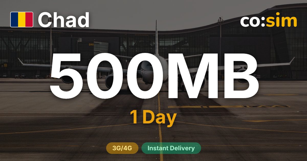 Tchad eSIM — 500MB+∞
