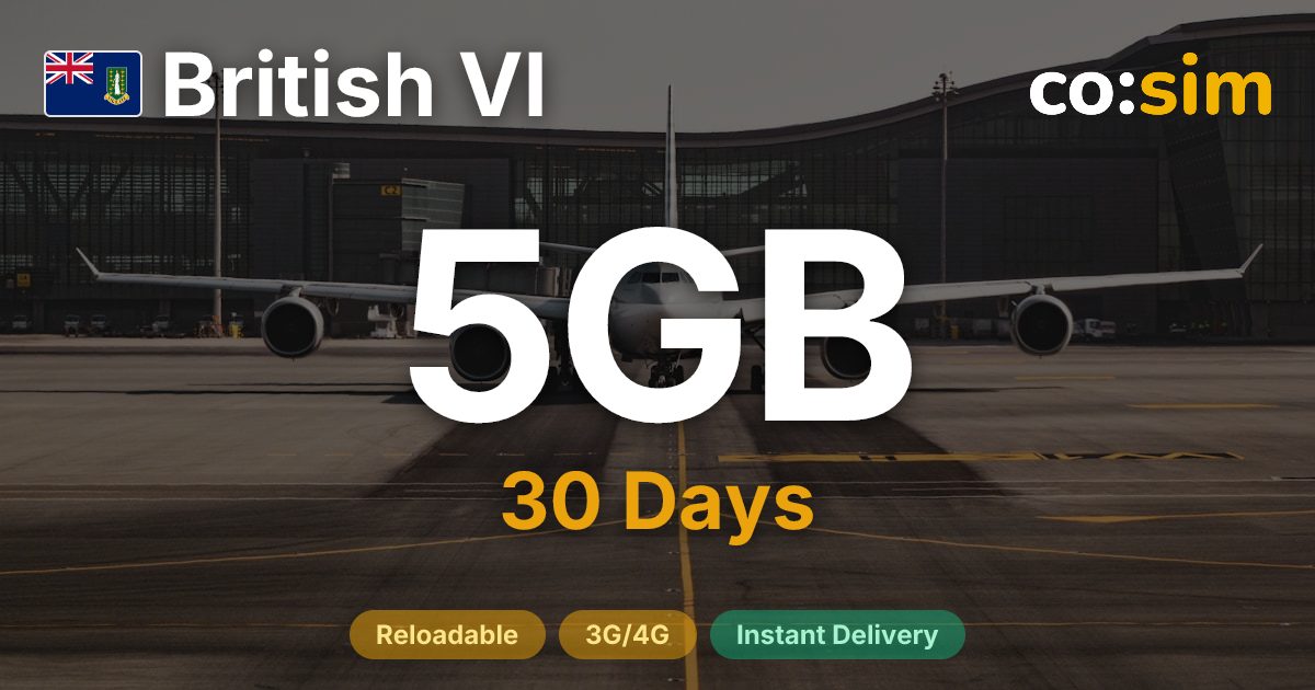 British Virgin Islands eSIM — 5GB