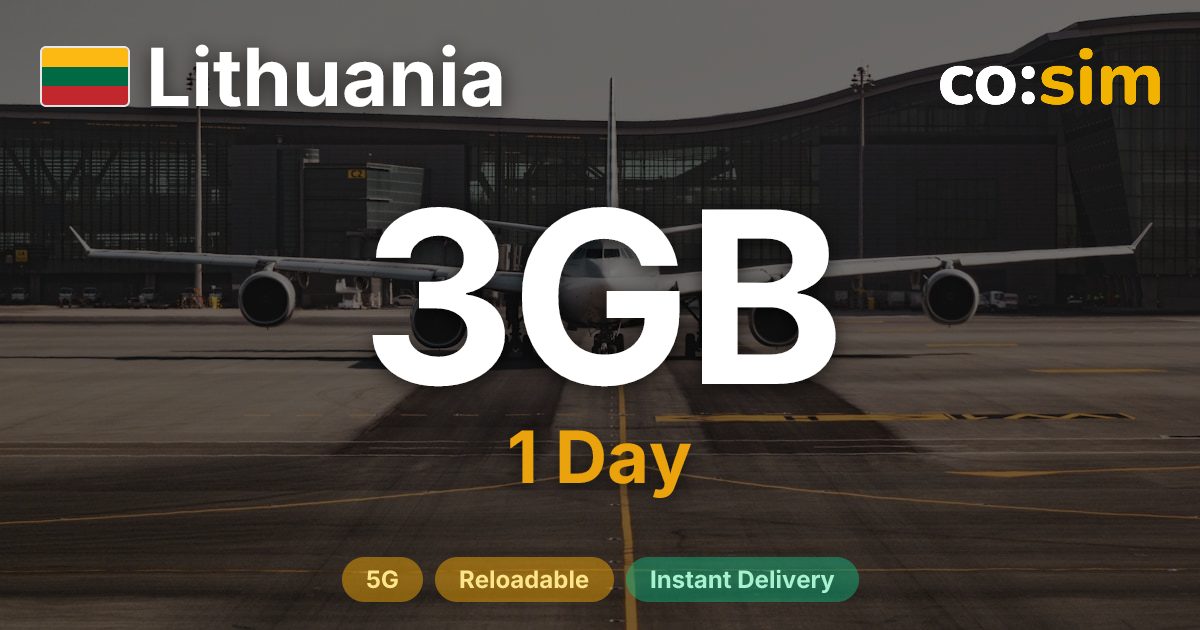 Lithuania eSIM — 3GB+∞