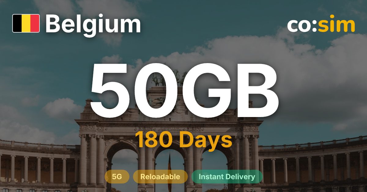 Belgium eSIM — 50GB