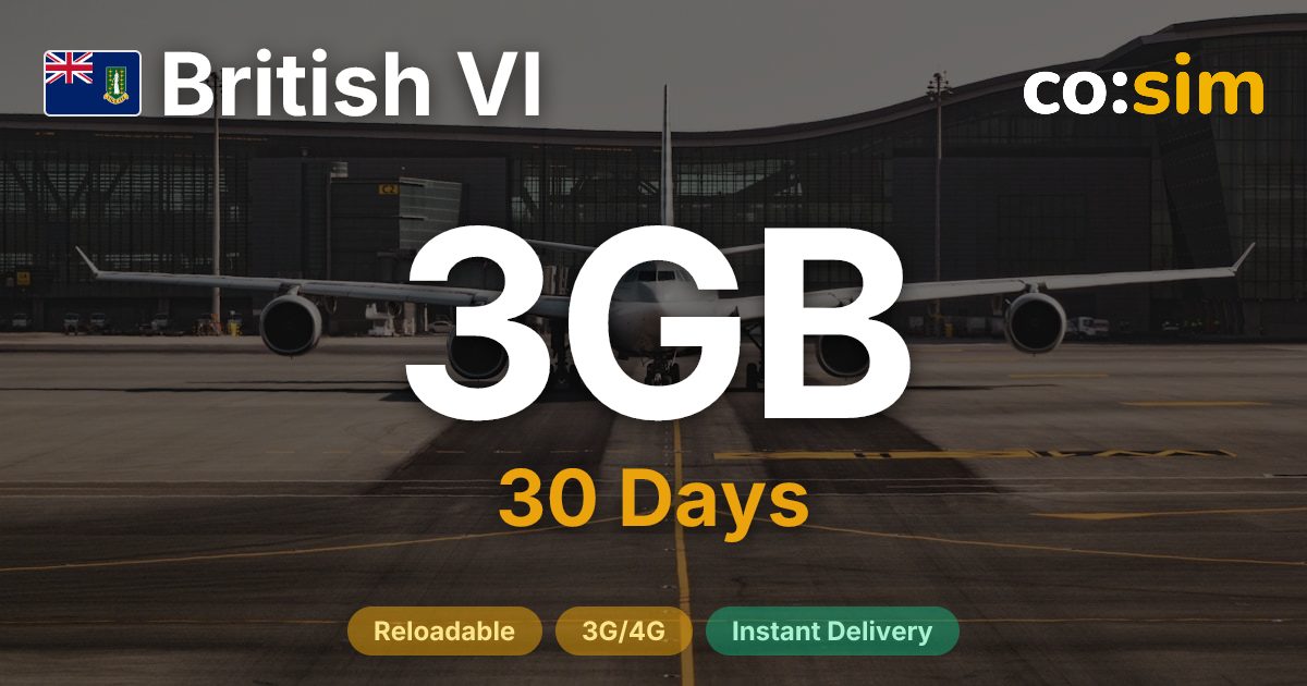 British Virgin Islands eSIM — 3GB