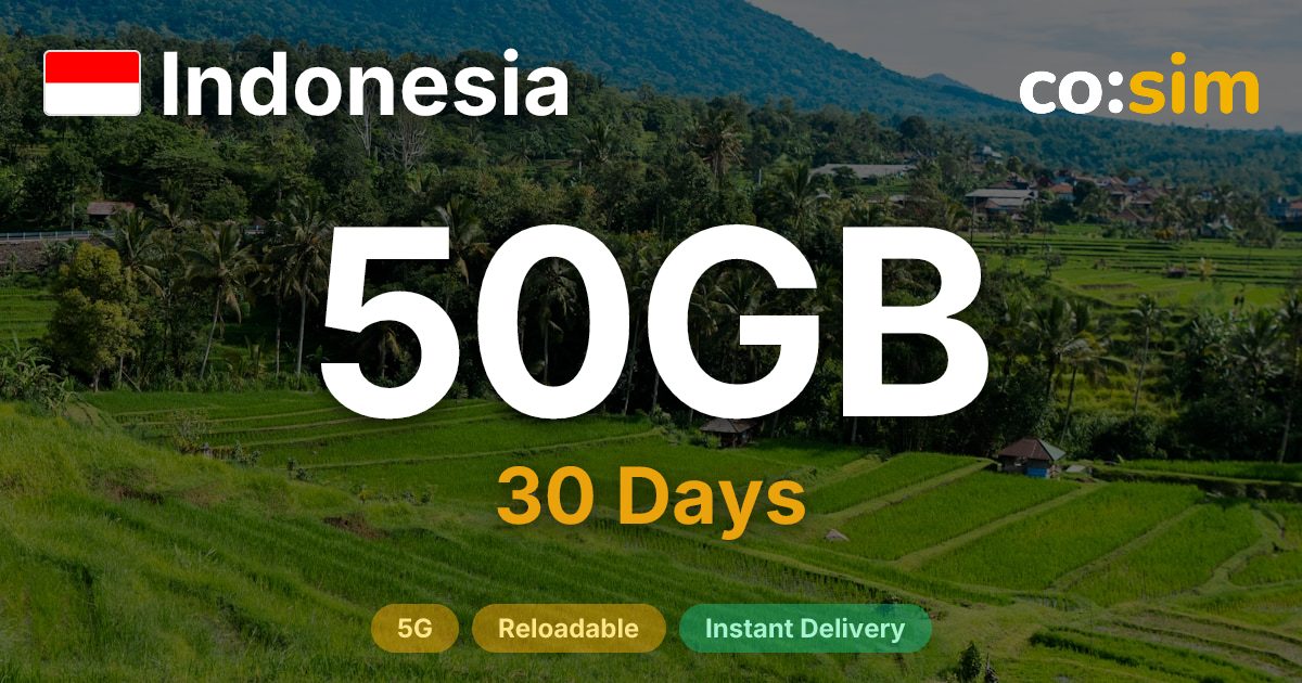 Indonesia eSIM — 50GB