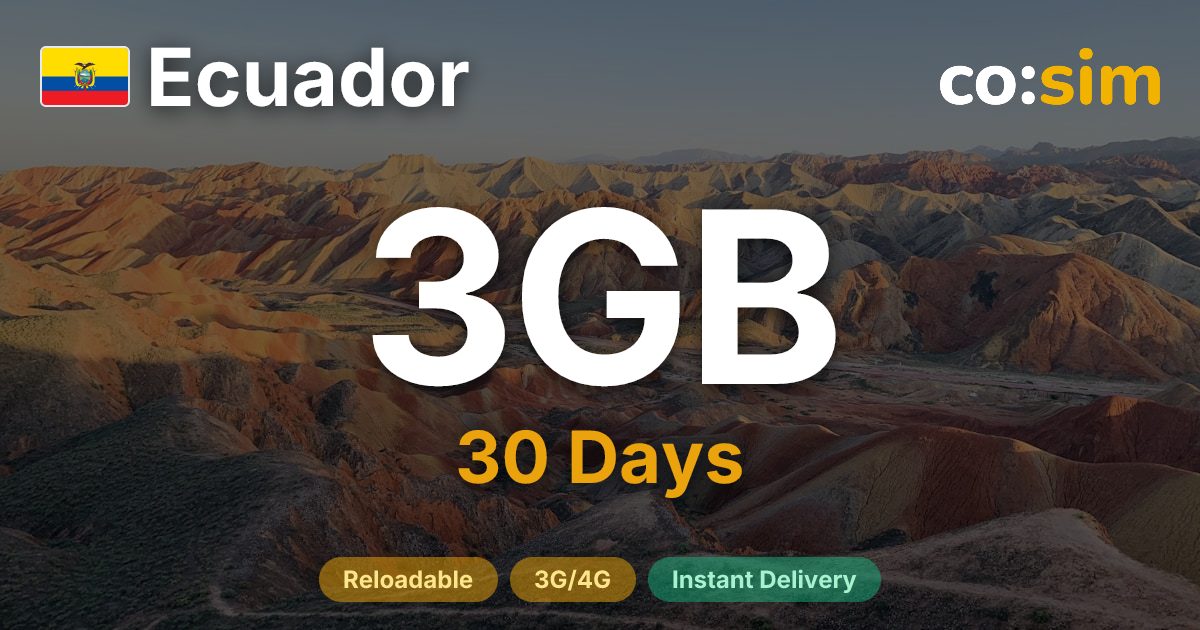Ecuador eSIM — 3GB