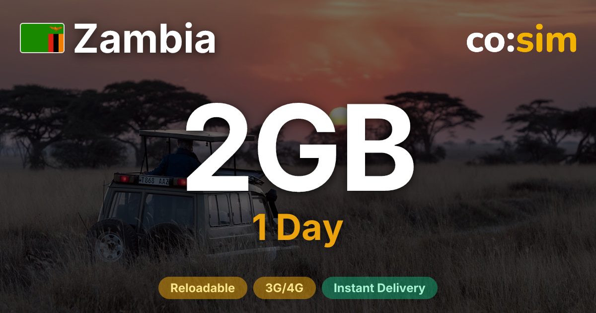 Zambie eSIM — 2GB+∞