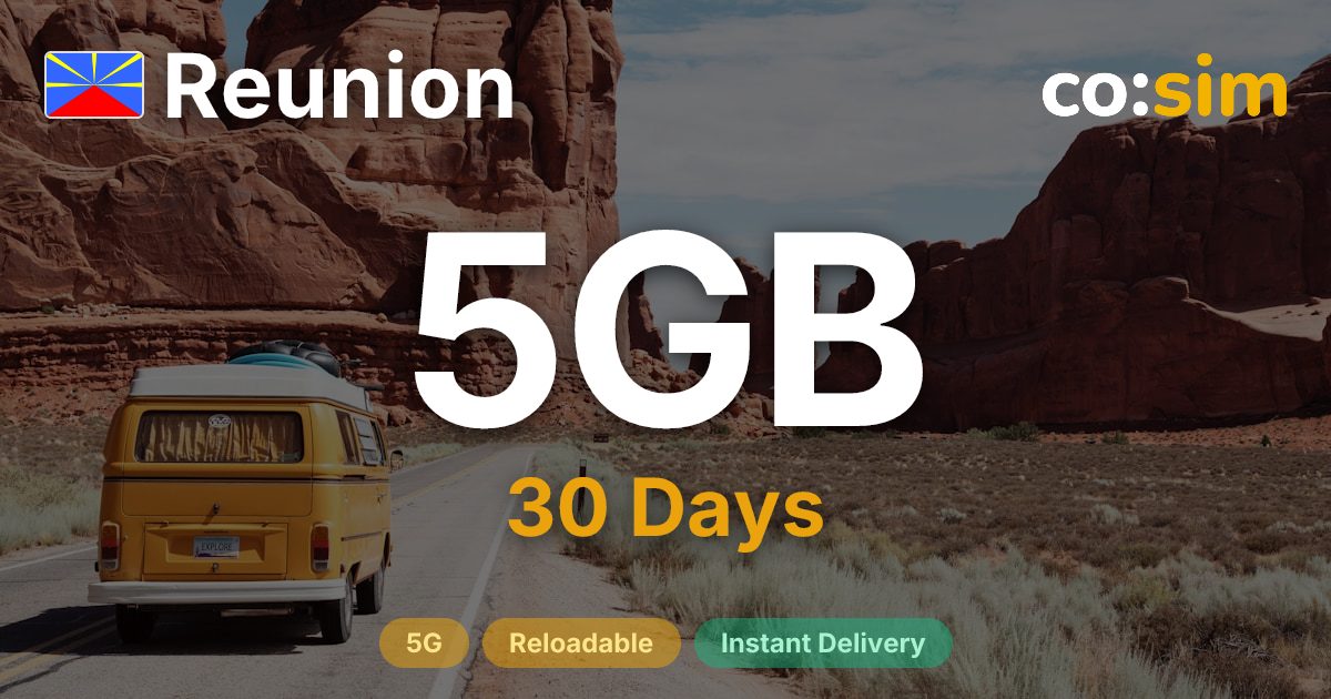 Réunion eSIM — 5GB