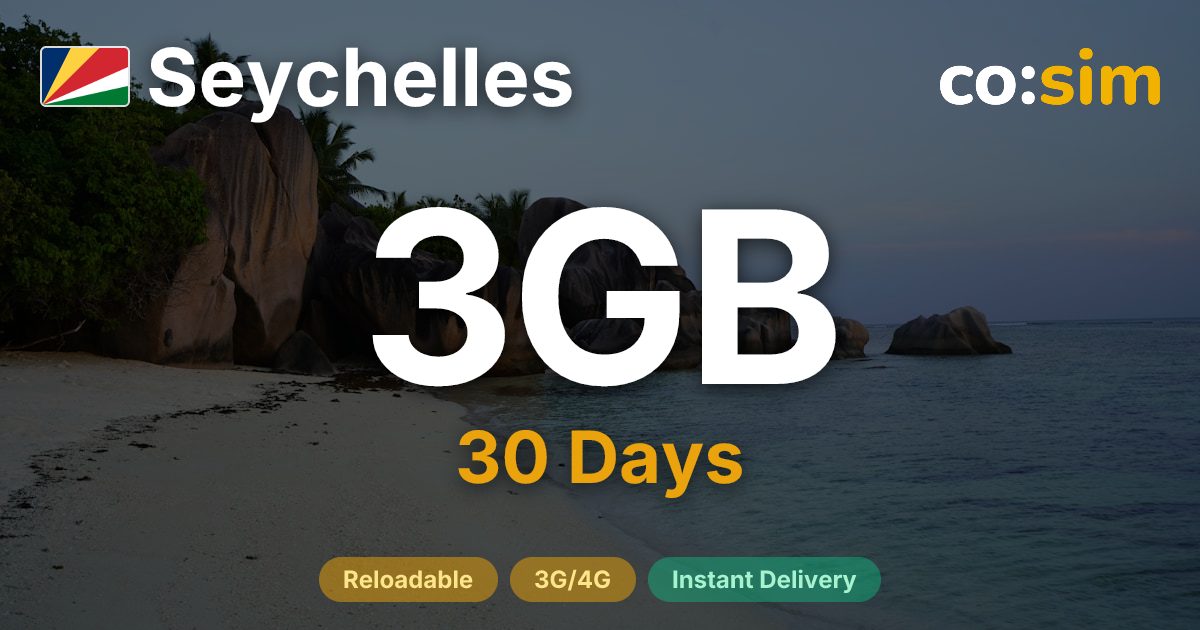 Seychelles eSIM — 3GB