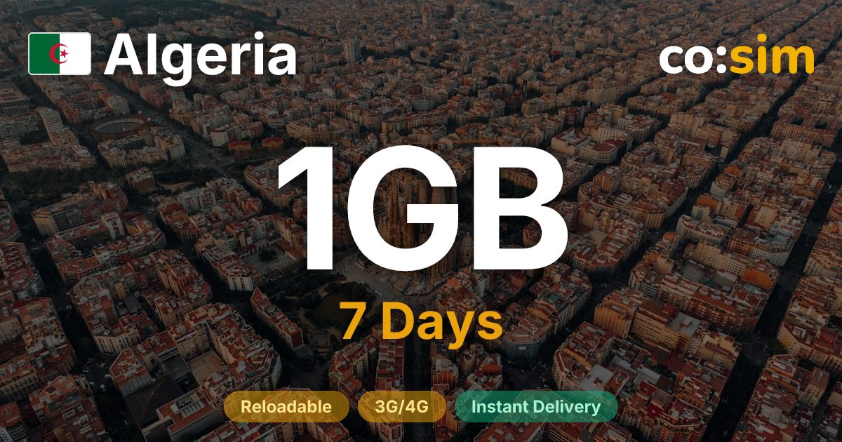 Algeria eSIM — 1GB