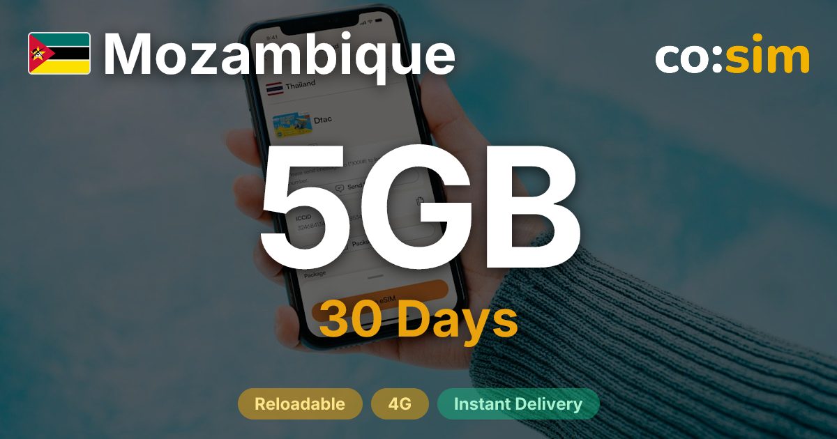 Mosambik eSIM — 5GB