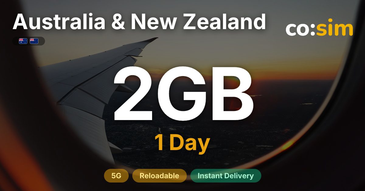 Australia & New Zealand eSIM — 2GB+∞